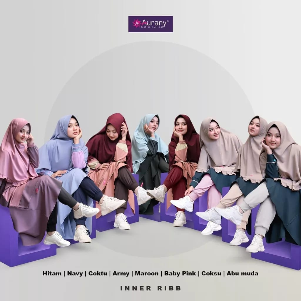 FLASH SALE CELANA AURANY CELANA INNER RIB WANITA MUSLIMAH DALAMAN GAMIS LEGGING INNER RIB PANJANG