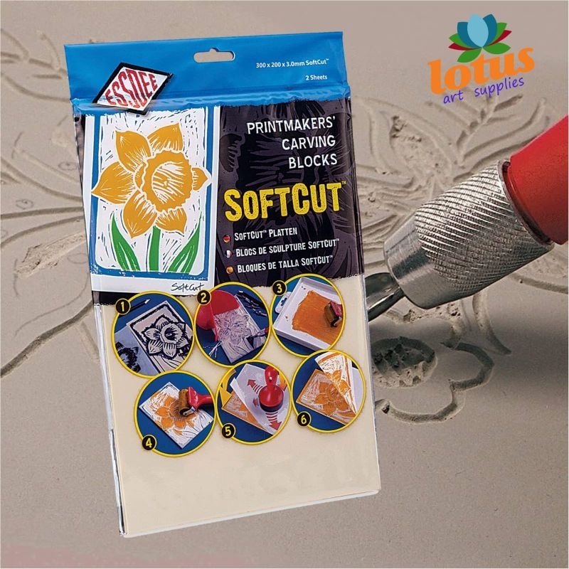 

ESSDEE SoftCut Carving Block 3mm x 150mm x 105mm x 2pcs