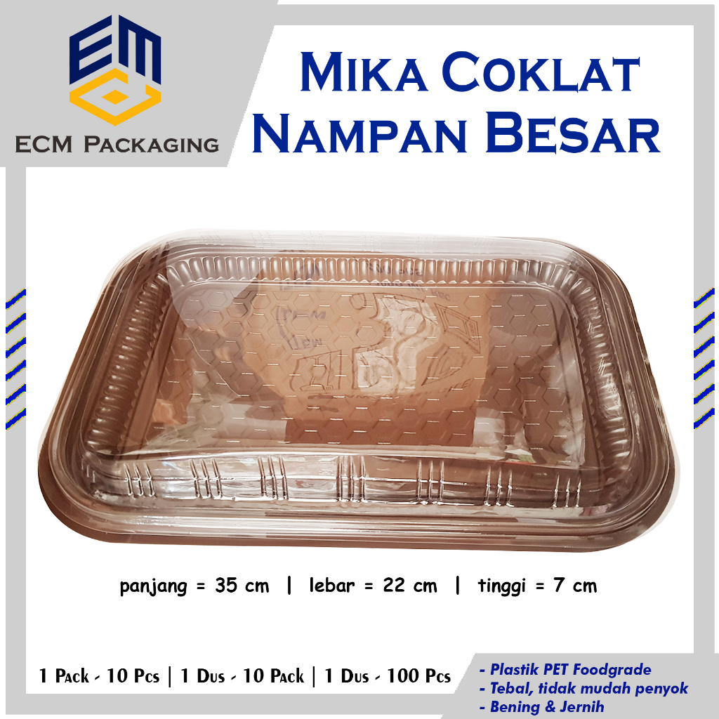 Mika Nampan Coklat Besar / Mika Nampan Kue (10pcs)
