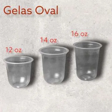 

Gelas Plastik OVAL U 12-14-16-18 OZ (50 PCS) - Cup Oval - Cup Oval isi 50 Pcs - Cup Roll Oval