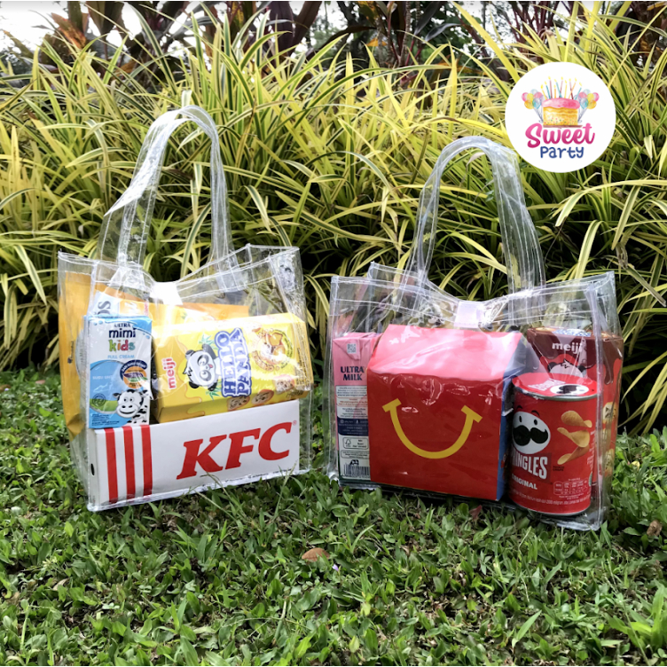 Tas Mika Bening Transparan Tebal, Souvenir Ulang Tahun, Hampers Aqiqah, Tas Snack Ultah Kue Lebaran