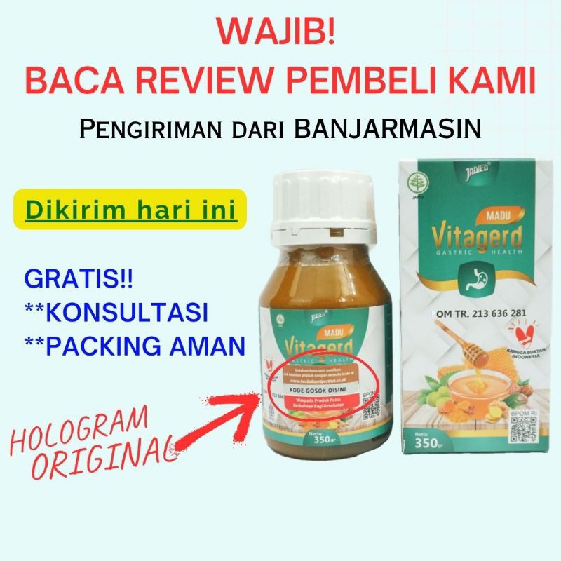 

Madu Vitagerd - Obat Asam Lambung, GERD, Maag, Tukak Lambung, Mual, Kembung, Original BPOM
