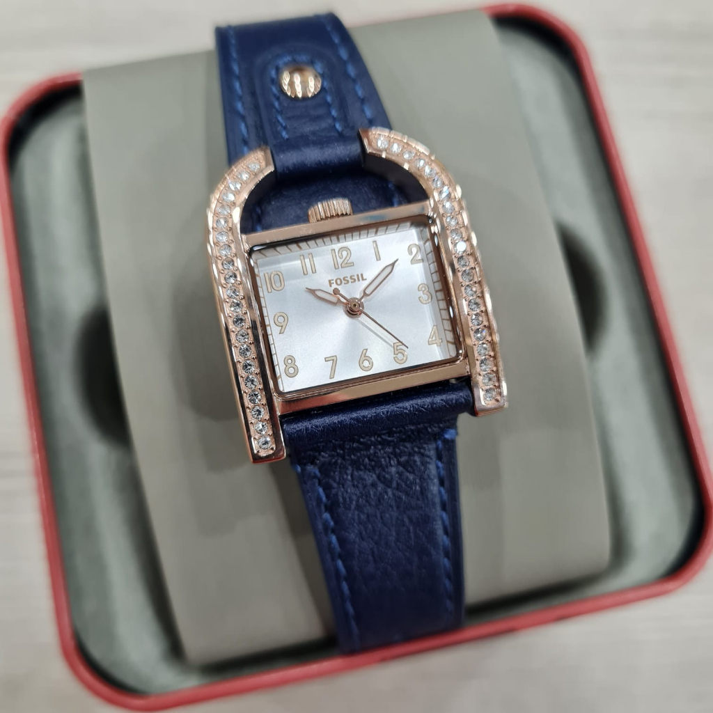 MMCollection - Jam Tangan Wanita Cewek FS Leather Square Diamond Original