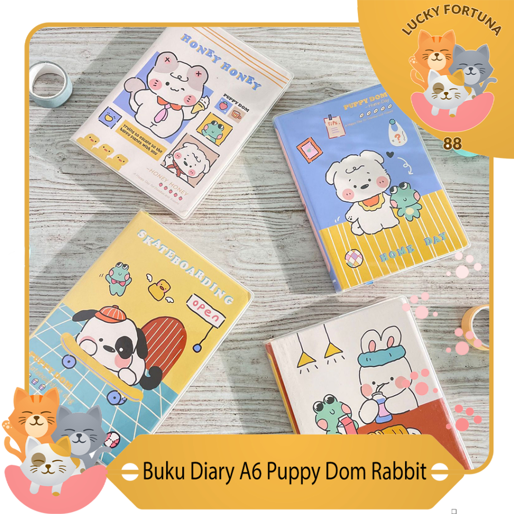 

Buku Diary A6 Puppy Dom Rabbit Kertas Fullcolour Notebook Catatan Lucu Imut Kekinian Cod Termurah Premium Buku Diary notebook