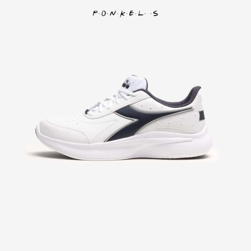 SEPATU RUNNING PRIA MURAH DIADORA EAGLE 6 SL "WHITE/BLACK" ORIGINAL