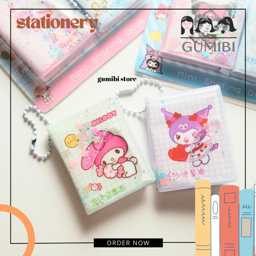 

NOTEBOOK MINI 2 IN 1 SANRIO GLITTER AIR BUKU MINI XM SET ISI 2 PCS