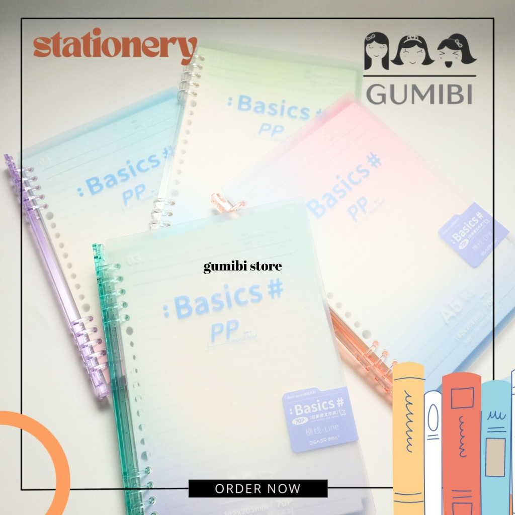 

BUKU BINDER GRADASI TRANSPARAN B5 GRATIS ISI KERTAS BERGARIS