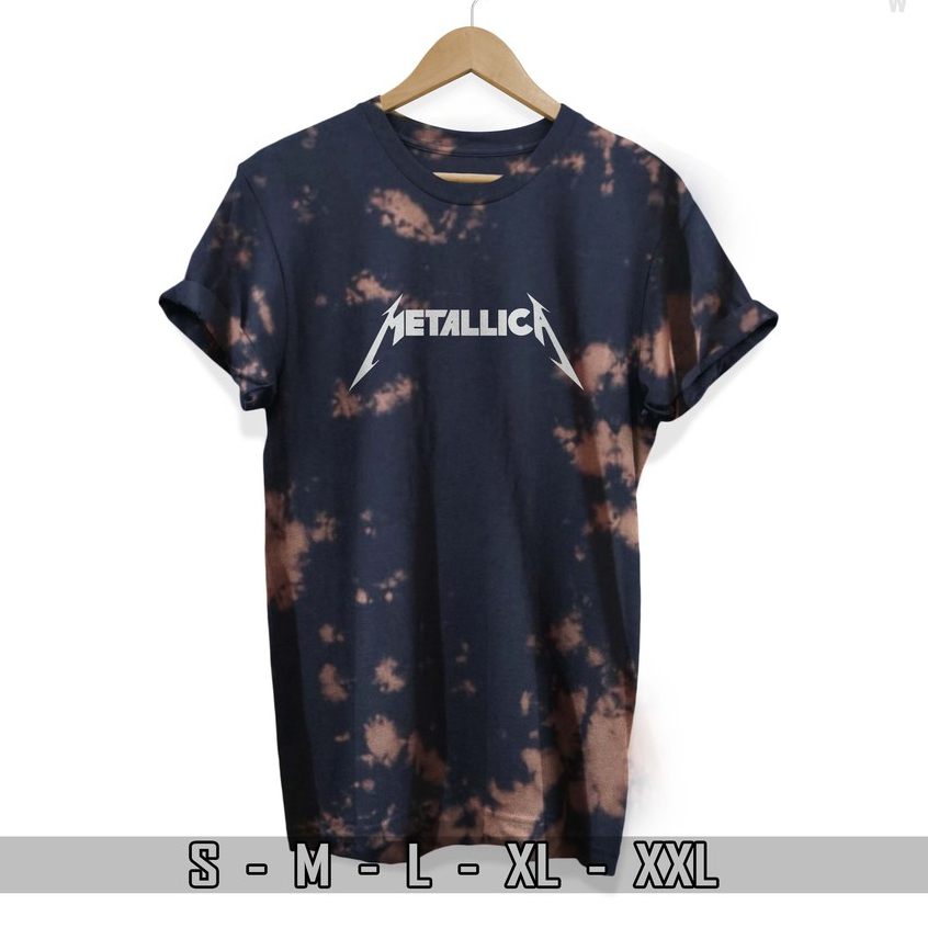 KAOS TIEDYE PRIA WANITA KATUN COMBED 30S/KAOS BAND METALLICA KAOS TIE DYE MURAH