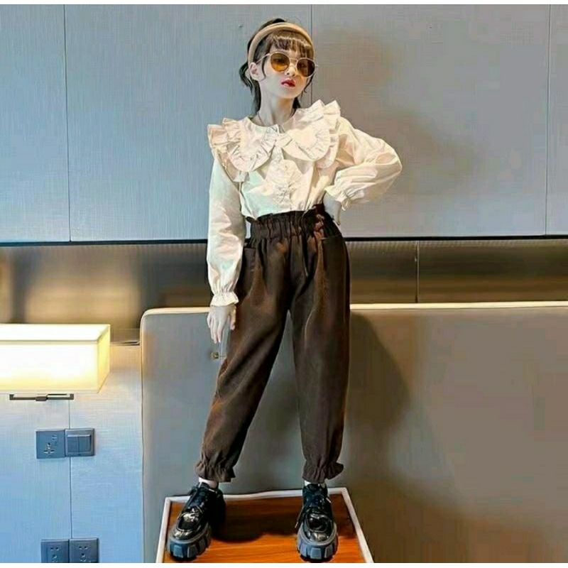 Setcel Kemeja Cream