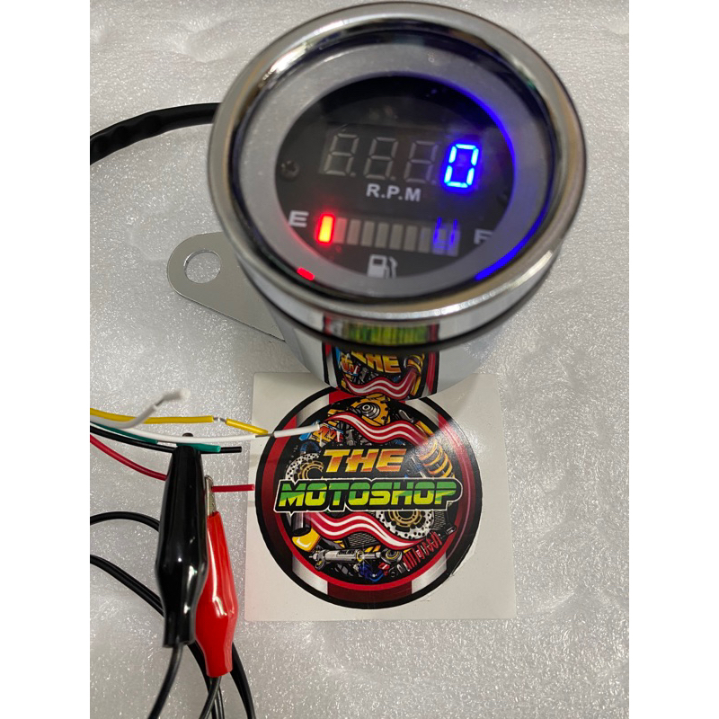 SPEEDOMETER SPEEDO METER RPM LED BULAT INDIKATOR PENGUKUR RPM MOTOR MOBIL UNIVERSAL VARIO MIO BEAT