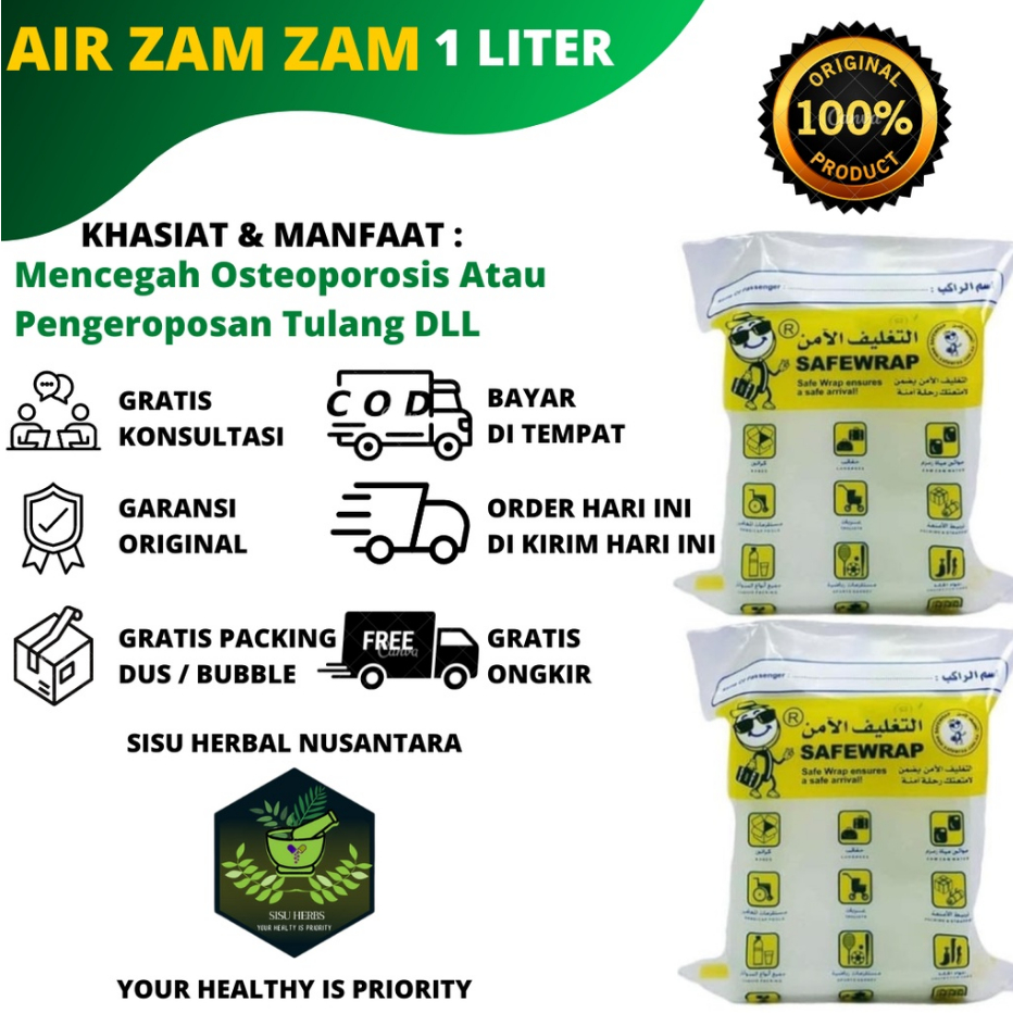 

Air zam zam 1 liter asli original