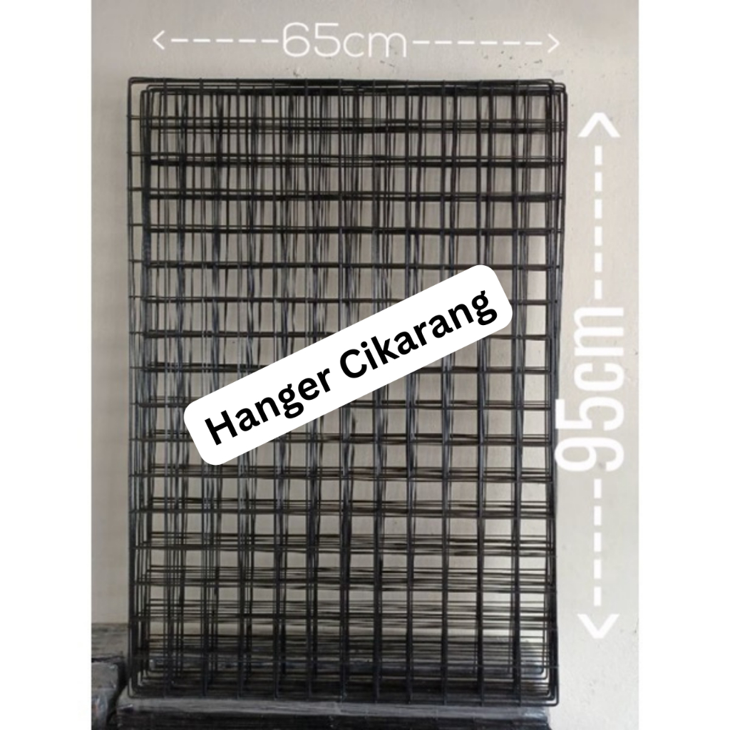 GRID WALL JARING RAM KAWAT BESI DINDING 45 x 65 CM WARNA PUTIH / GANTUNGAN ACCESORIES DAN MASKER | K