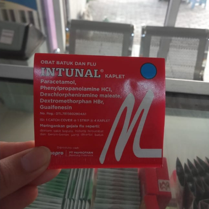 intunal merah strip 4 tablet