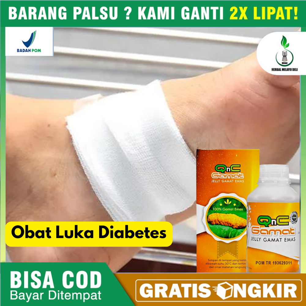 Obat oles  luka diabetes kering dan Basah Qnc Jelly Gamat Teripang Herbal Original 100% Sudah BPOM _