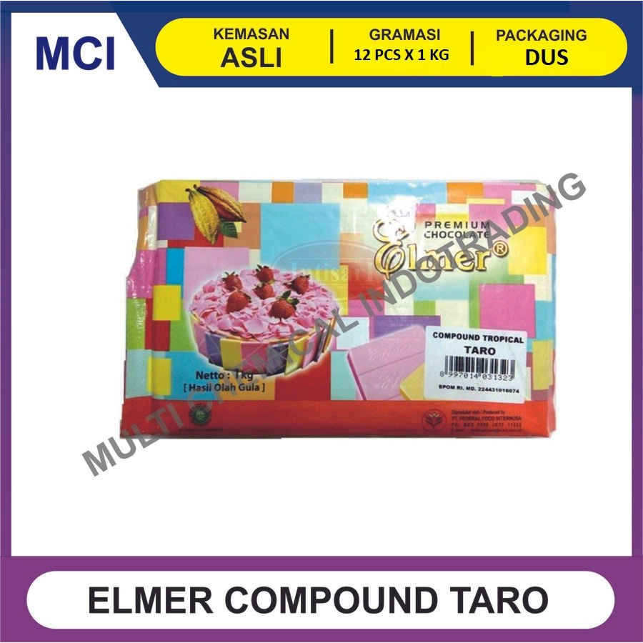 

ELMER TARO UBI UNGU COMPOUND COKLAT BATANG 1 KG - 1 DUS 12 PCS
