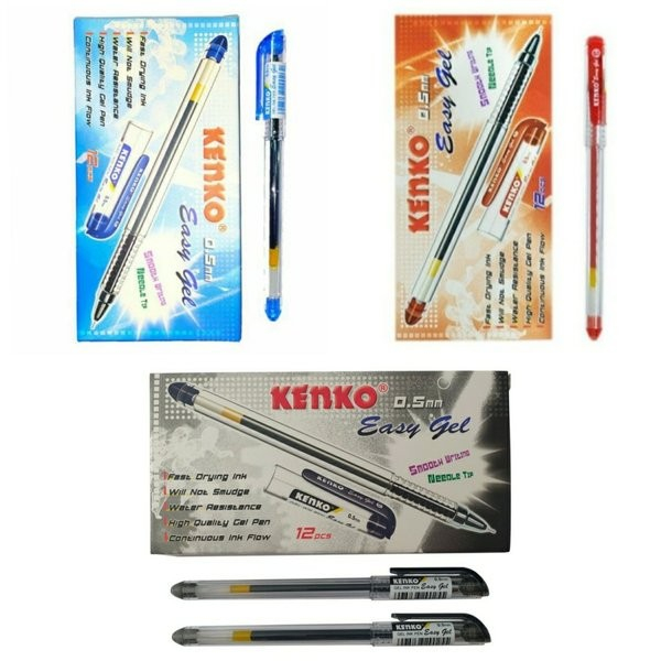 

PULPEN MURAH KENKO EASY GEL 0,5 MM HITAM/MERAH/BIRU