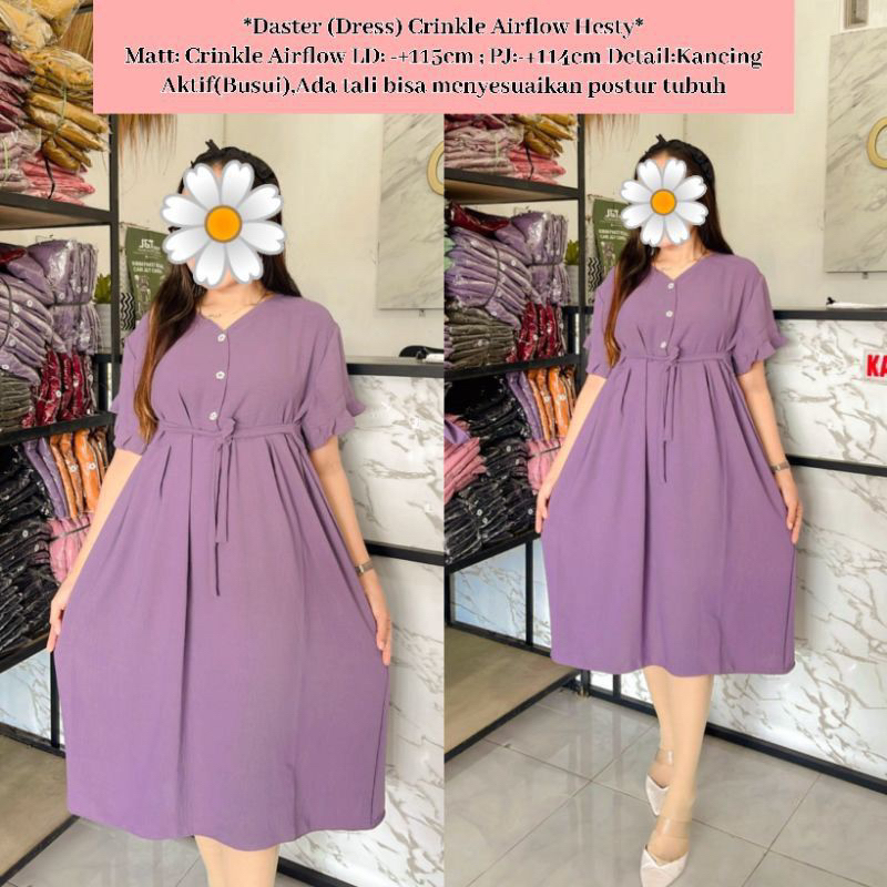 Daster Crinkle Airflow Hesty / Daster Crinkle Airflow / Dress Crinkle