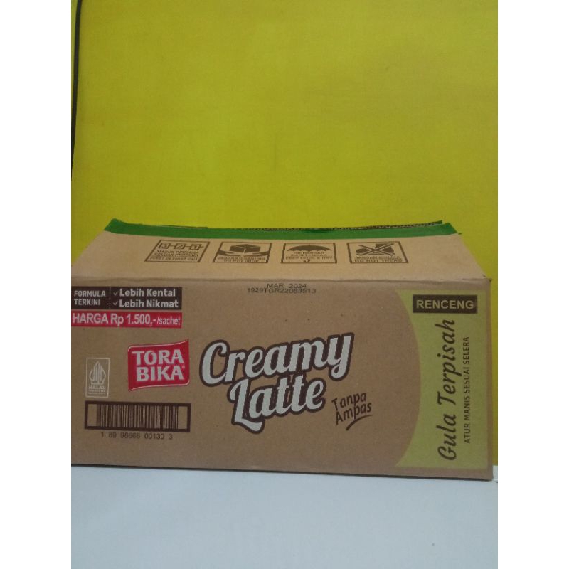 

TORABIKA Creamy Latte dus per karton/120 sachet/TCL/Kopi Andien Murahh