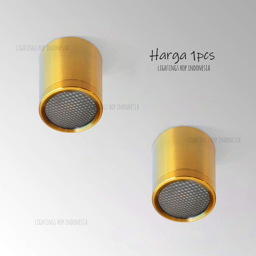 Lampu downlight outbow body gold plafon tempel mr16 lampu sorot teras