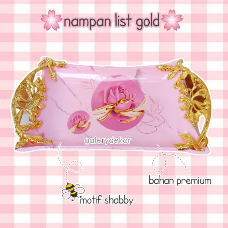 NAMPAN SHABBY PINK LIST GOLD