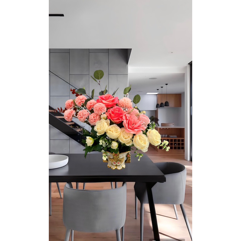 Rangkaian Bunga Vas Artificial Premium/ Bunga meja