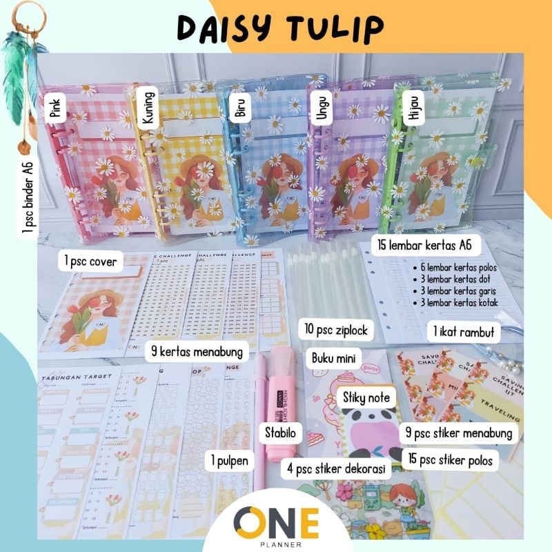 

PAKET BINDER BUDGETING TULIP SERIES (10ziplock)