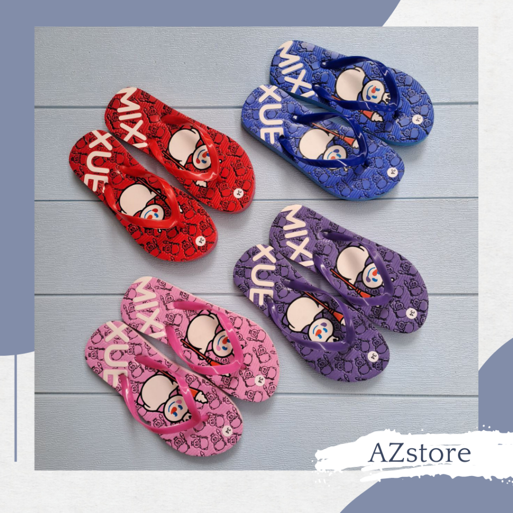 Sandal Jepit Spons Anak Perempuan Mixue Size Besar Lucu Kekinian Unik Empuk Balita