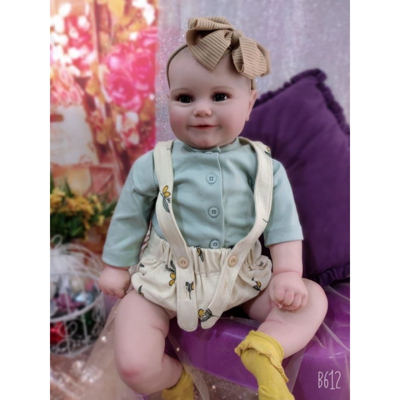 Ready Boneka Bayi Reborn mirip Asli realistis Premium 55 dan 60 cm Silikon dan Full Silikon