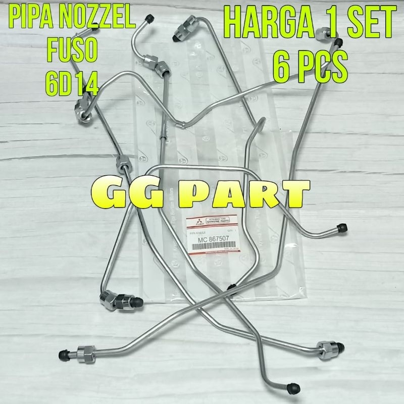 PIPA NOZZEL NOSEL NOZZEL MITSUBISHI FUSO 6D14 1 SET ISI 6PCS