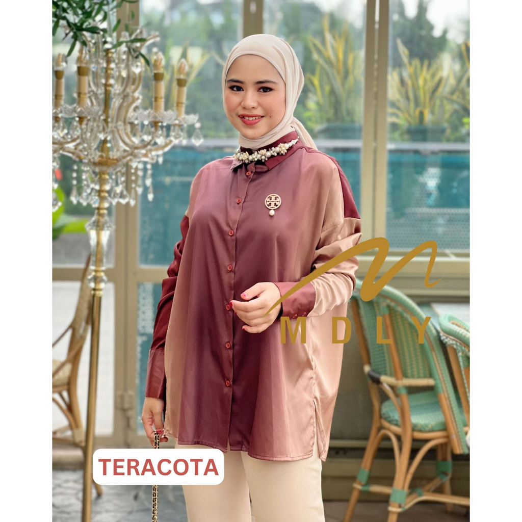 MDLY Baju Kemeja Atasan Wanita Ginka Shirt By Mdly