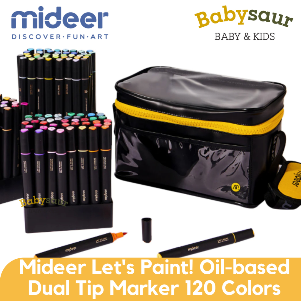 

Mideer Oil based Dual Tip Marker 120 Colors Coloring Set Bag Spidol Warna Warni Color Alat Mewarnai Anak