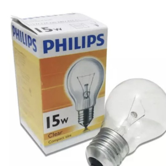 Lampu Pijar Philips 15W / Lampu Clear Philips 15Watt 15 Watt / Philips Clas 15 W