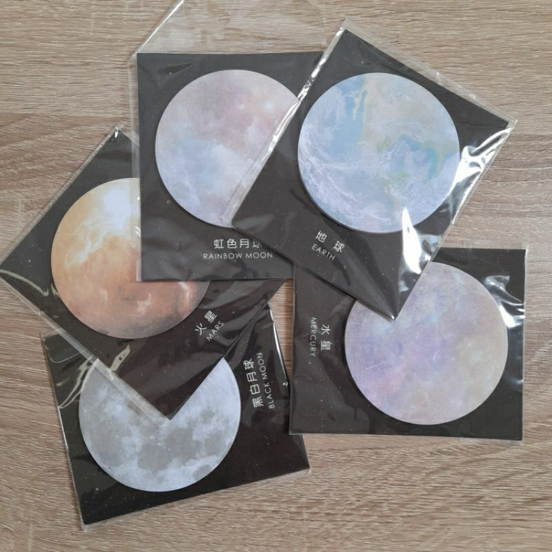 

STICKY NOTE PLANET MOON MARS