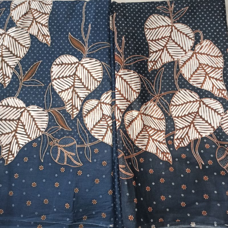 hmt kain batik motif daun talas hitam
