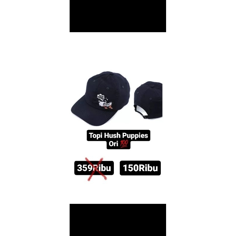 Topi Pria Hush puppies warna navy dijamin original