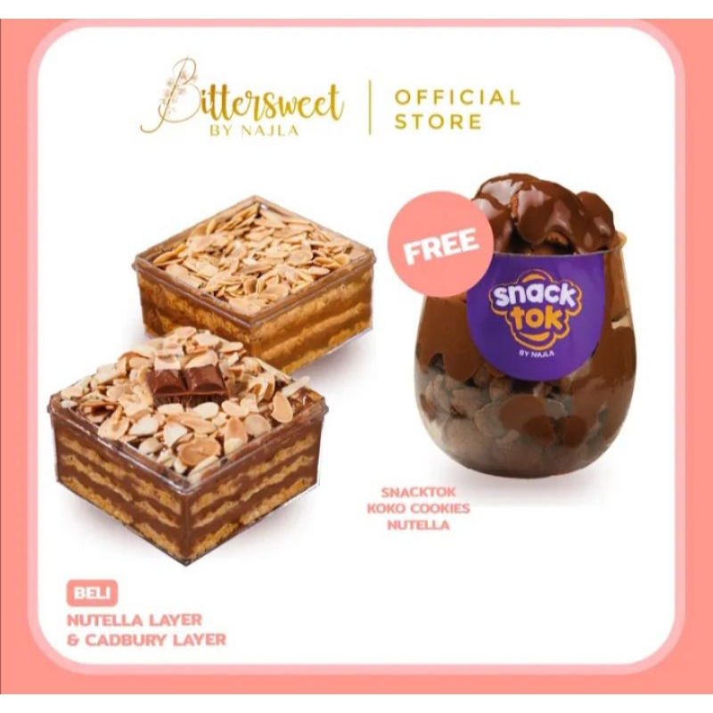 

Bundle Nutella Layer & Cadbury Layer {Free Snacktok Koko Cookies Nutella}