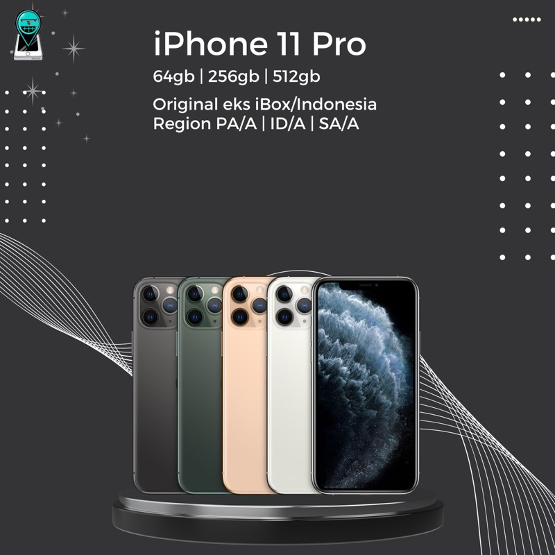 HANDPHONE IP 11 PRO 64GB 256GB 512GB SECOND ORIGINAL FULLSET EX INDONESIA/IBOX