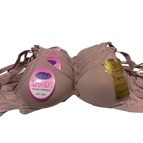 Bra Fema Premium BH Busa Tanpa Kawat Pengait 2 Size 34 36 38 40