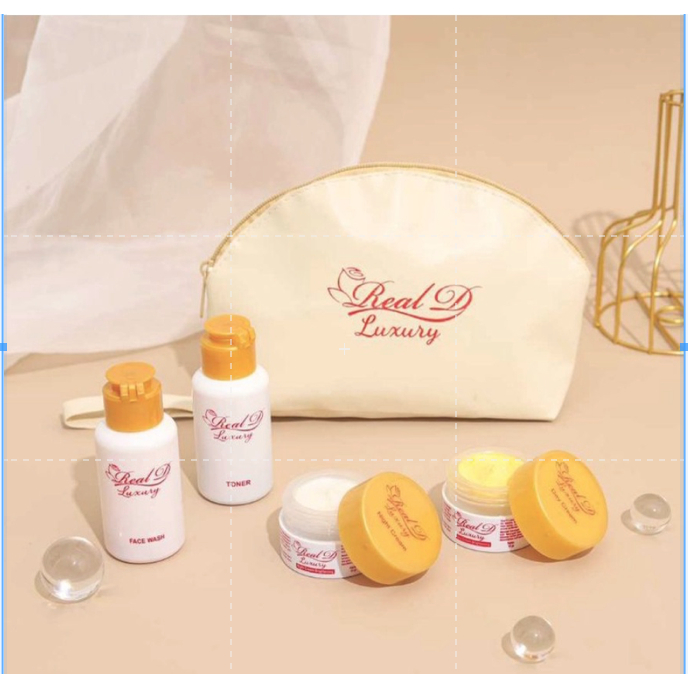 BIG SALE WOW Paket Lengkap Ecer Krim CREAM REAL D RD LUXURY Skincare Paket TONER CLEANSER SERUM ACNE