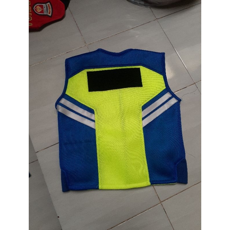 Rompi Parkir Rompi Serbaguna Biru Stabilo