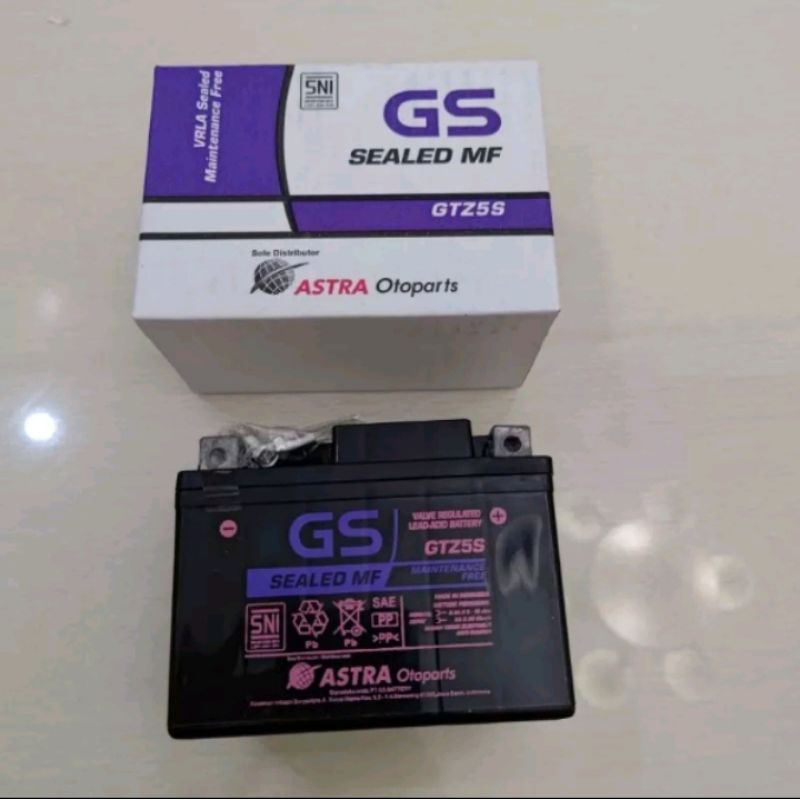 AKI MOTOR GS ASTRA GTZ5S ACCU KERING VARIO BEAT SCOOPY BLADE REVO SUPRA
