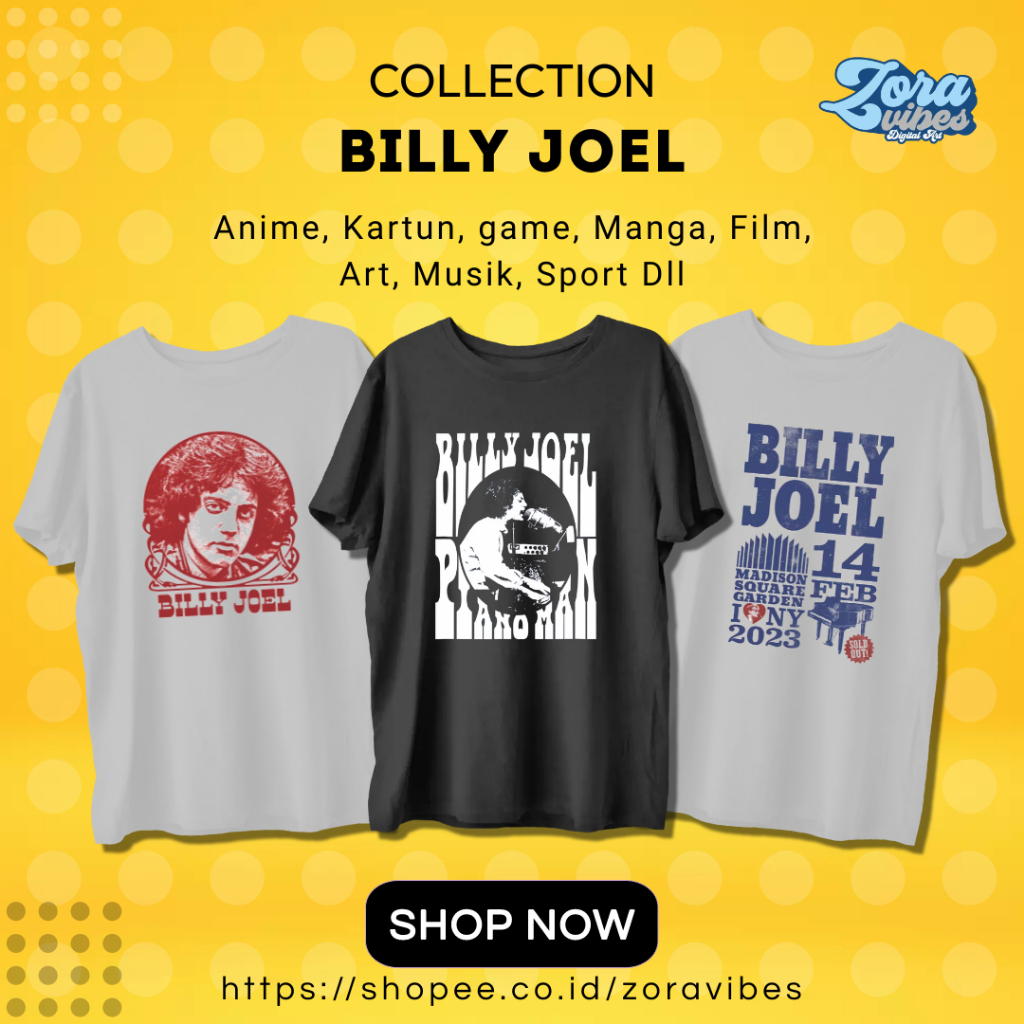 BAJU KAOS Billy Joel - T-Shirt