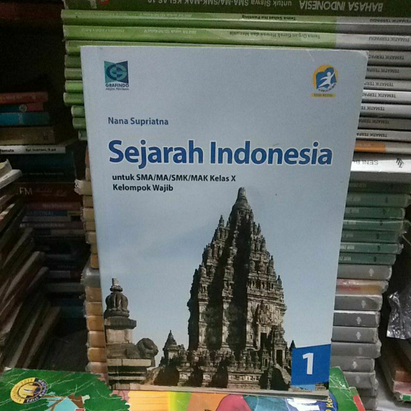 buku sejarah Indonesia kelompok wajib 1 untuk SMA kelas 10 penerbit grafindo