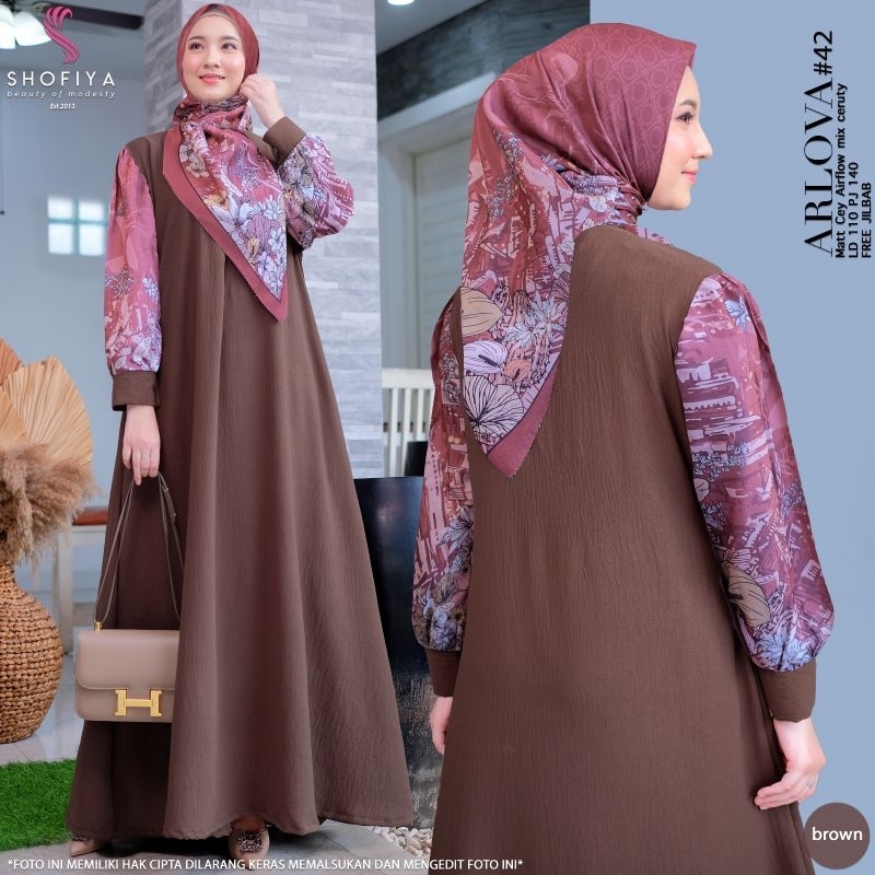 ARLOVA DRESS BY SHOFIYA SET HIJAB VOAL/SET MUSLIMAH 2023 GAMIS BUSUI