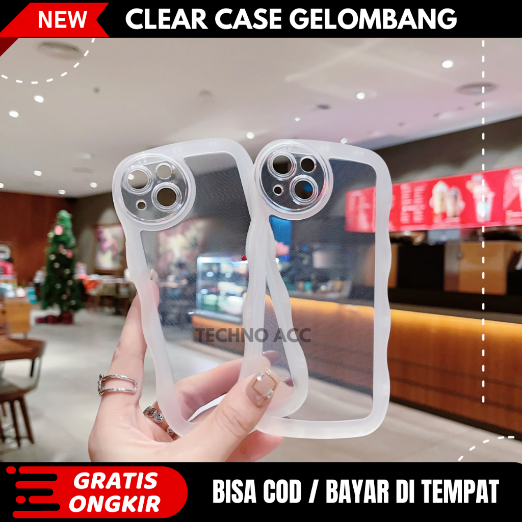 CASING HP NEW CLEAR GELOMBANG BENING OPPO RENO 6/ 7 4G/ 8T ZODIAC