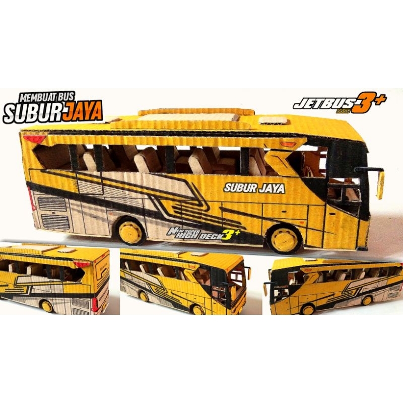 miniatur bus dari kardus