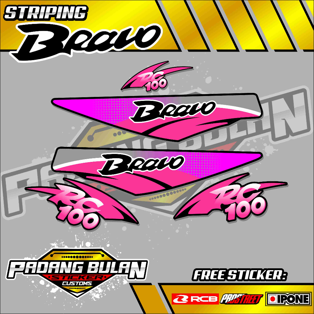 STRIPING VARIASI RC 100 BRAVO / STICKER LIST SUZUKI RC 100 BRAVO