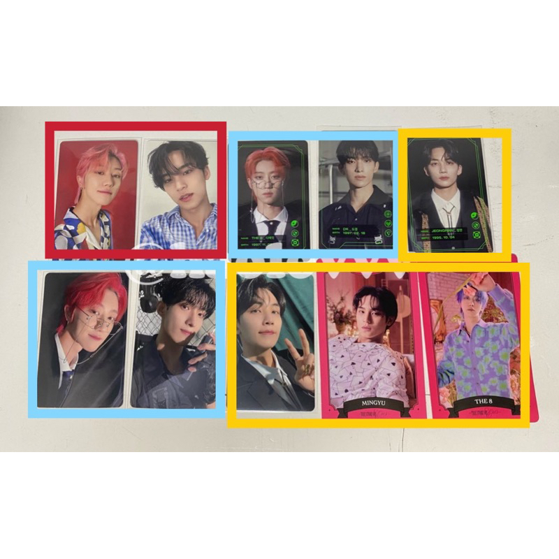 OFFICIAL PHOTOCARD PC SEVENTEEN SVT MINGYU THE8 JEONGHAN DK DIKEY CARAT MEMBERSHIP SEASON GREETING 2
