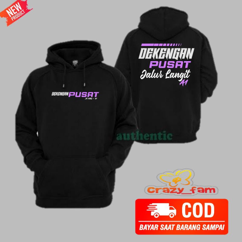 Jaket Hoodie Dekengan Pusat Jalur Langit