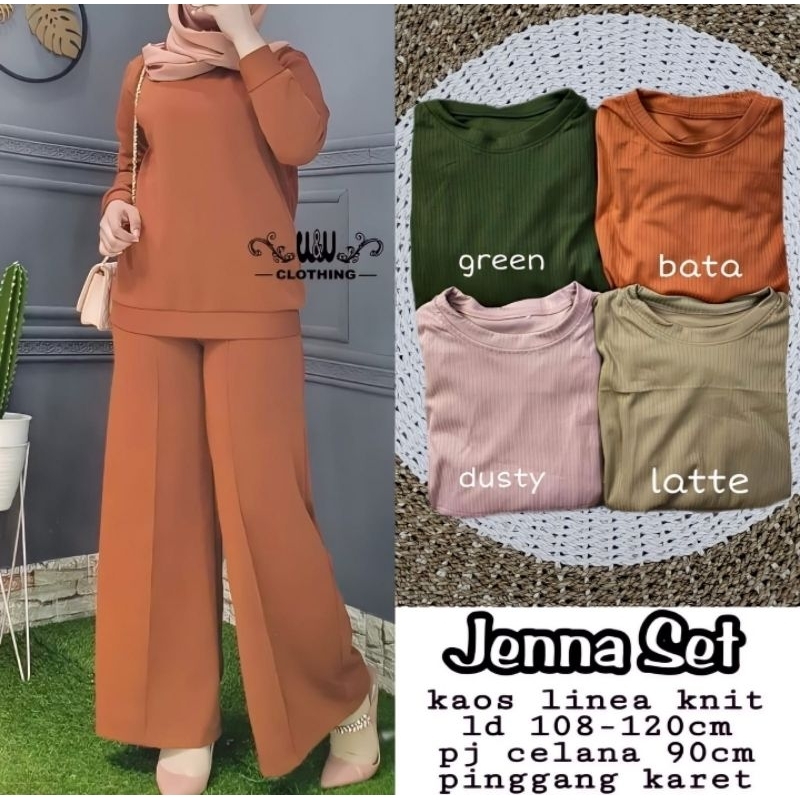 Baju Setelan Wanita Daily One Set Jenna Set Polos Jumbo